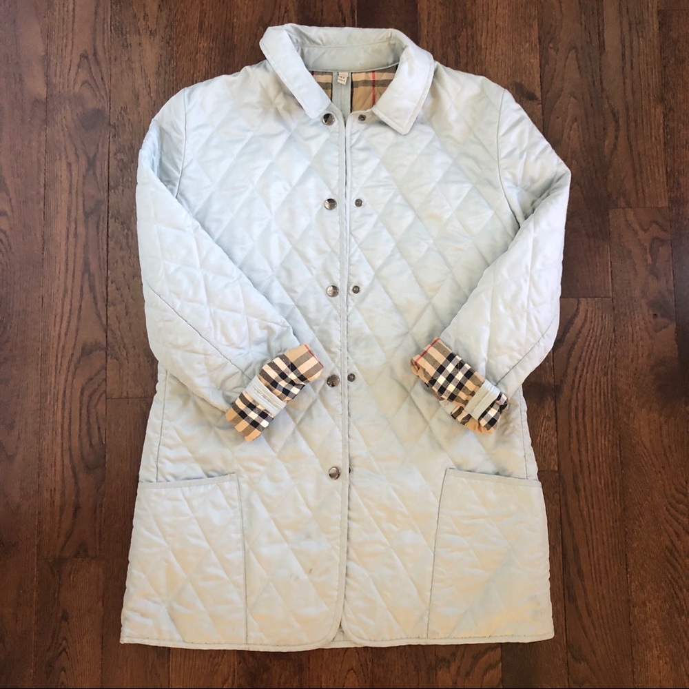Burberry London quilted mid length jacket